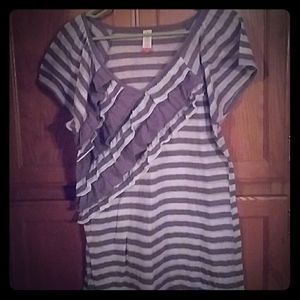 Ruffled Striped shirt